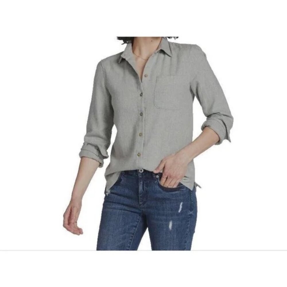 The North Face Gray Speckled Flannel Shirt